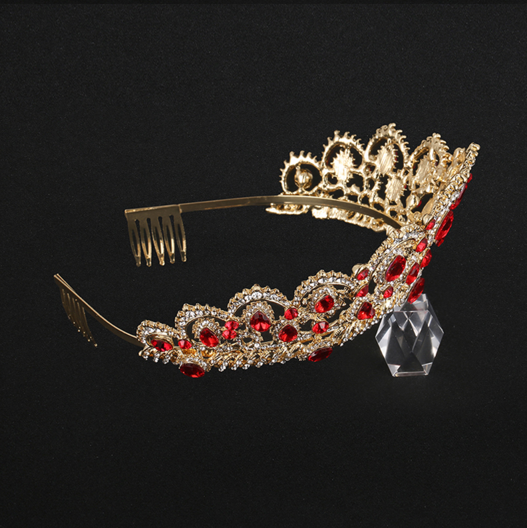 European Drop Crystal Crowns With Comb