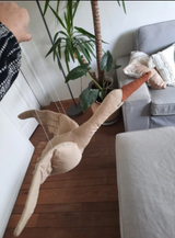 Linen Flying Swan Hanging Stuffed Toy