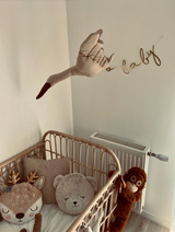Linen Flying Swan Hanging Stuffed Toy