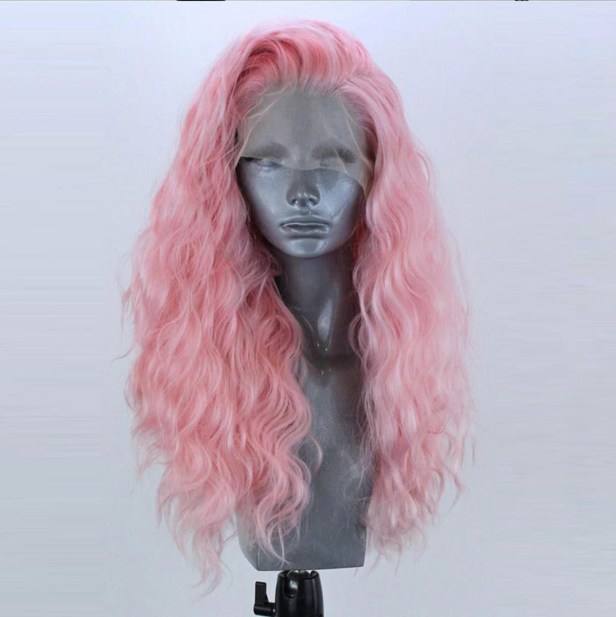 Ivy Long Curls Synthetic Hair Lace Front Wig (Green, Pink, Peach, Purple)