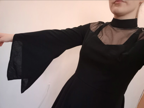 Zella Batwing Sleeve Gothic Swing Dress