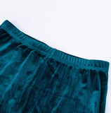 Velvet Short Shorts - Ruffle Trim Mini Shorts