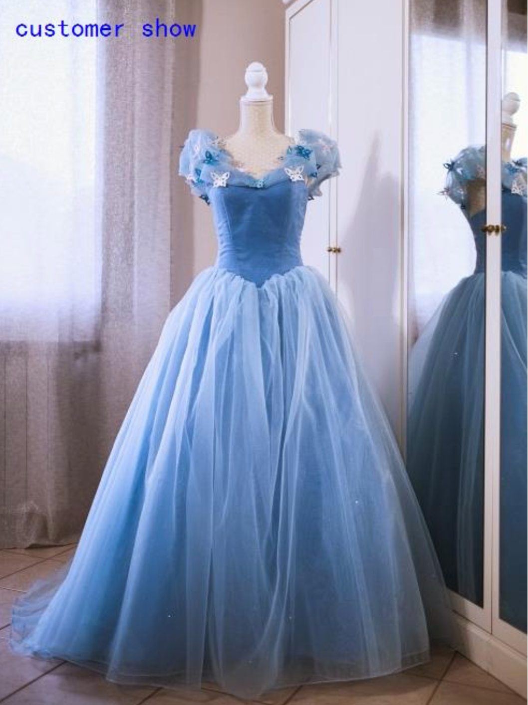 Cinderella Dress Crystals & Butterflies