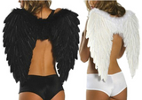 Black Red Pink or White Angel Feather Wings