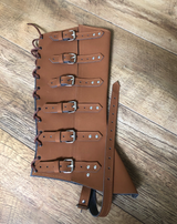 Medieval Armour Half Chaps Lace Up Buckle Shoes Boots Covers Men Women LARP