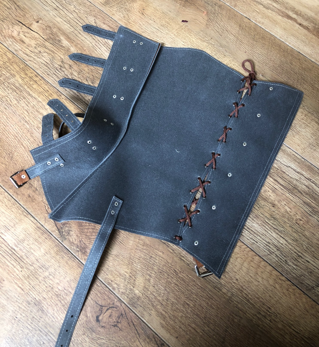 Medieval Armour Half Chaps Lace Up Buckle Shoes Boots Covers Men Women LARP