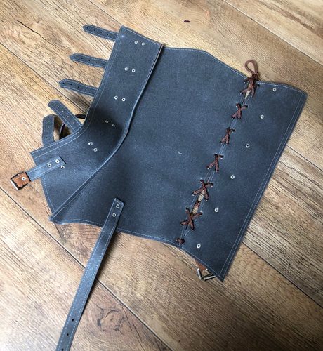 Medieval Armour Half Chaps Lace Up Buckle Shoes Boots Covers Men Women LARP