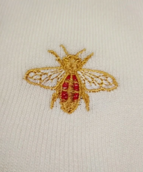 Preppy Bee Embroidered Cardigan
