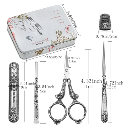 15Pcs Vintage Sewing Tools Kit