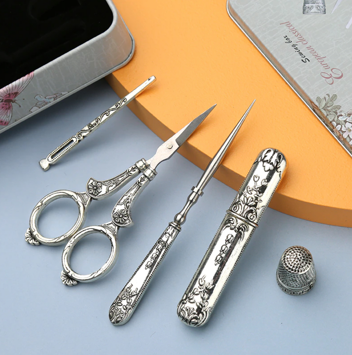 15Pcs Vintage Sewing Tools Kit