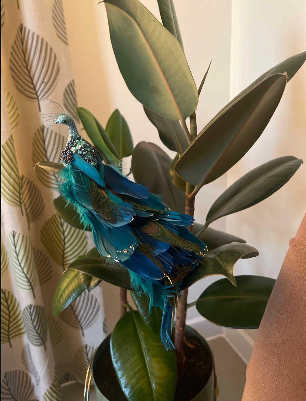 Christmas Peacock Tree Toppers Decoration