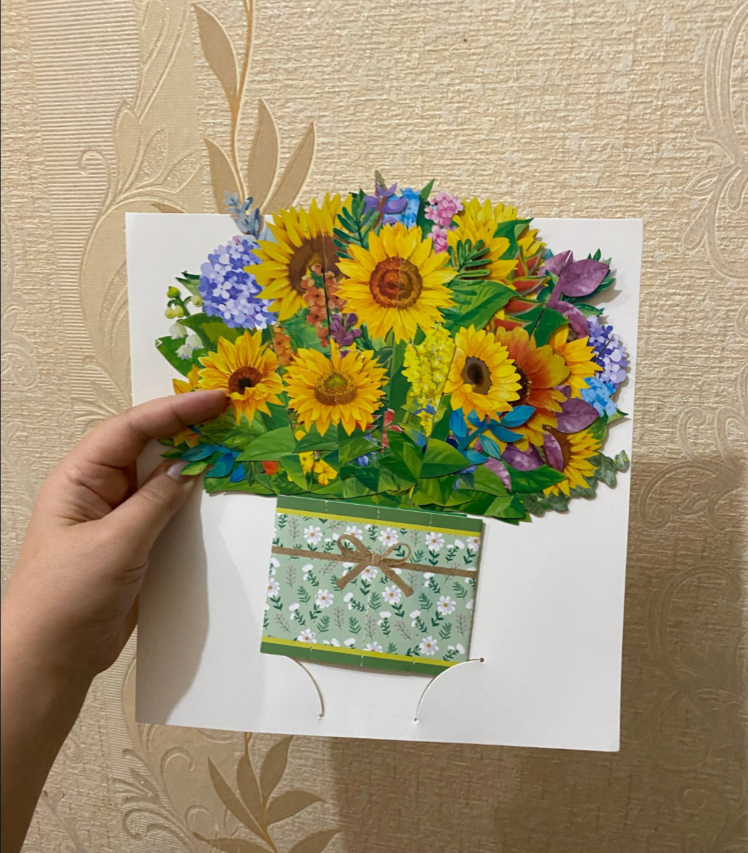 Pop-Up Flower Card 3D Greeting Card