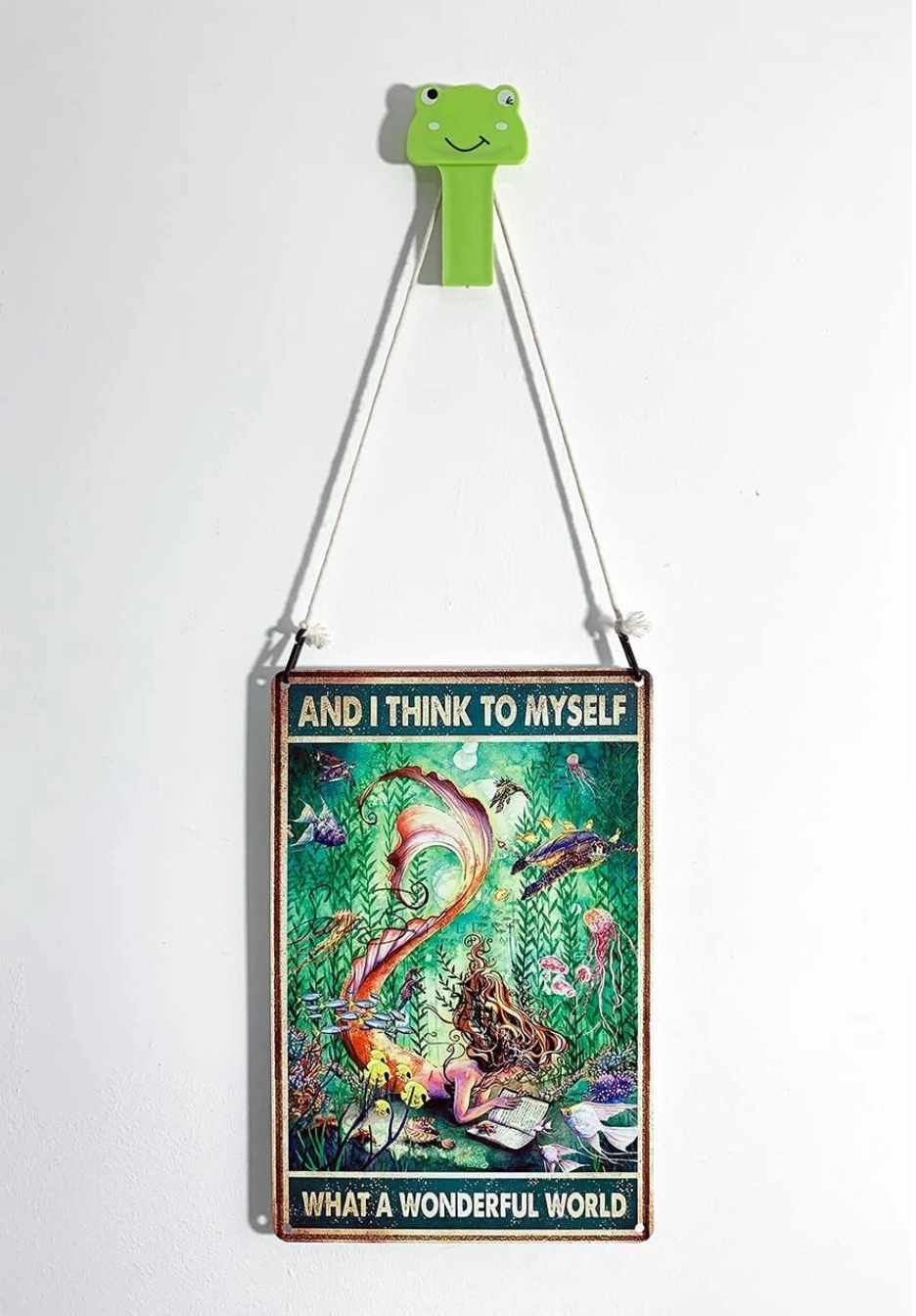 What A Wonderful World Mermaid Tin Sign