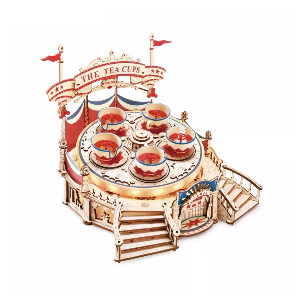 Tilt-A-Whirl Kit DIY Wooden Model Kit