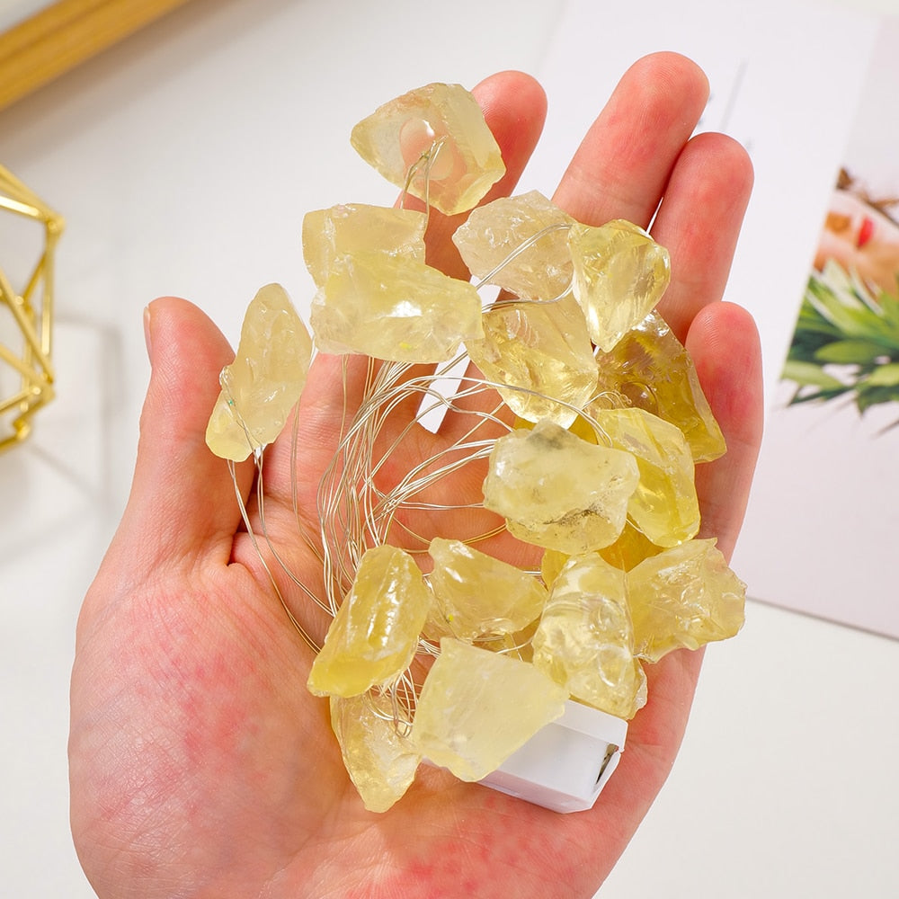 2M Natural Quartz Crystal Energy String Lights