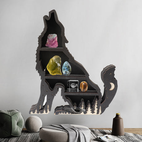 Wooden Crystal Display Shelves