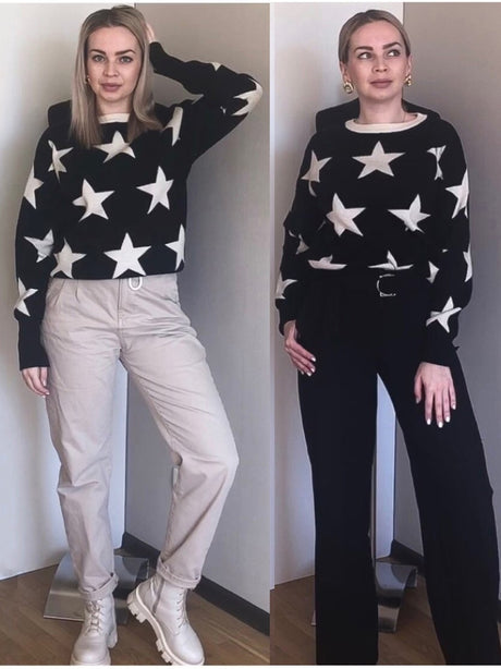 Super Star Pullover Knitted Sweaters