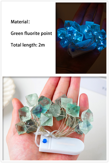 2M Natural Quartz Crystal Energy String Lights