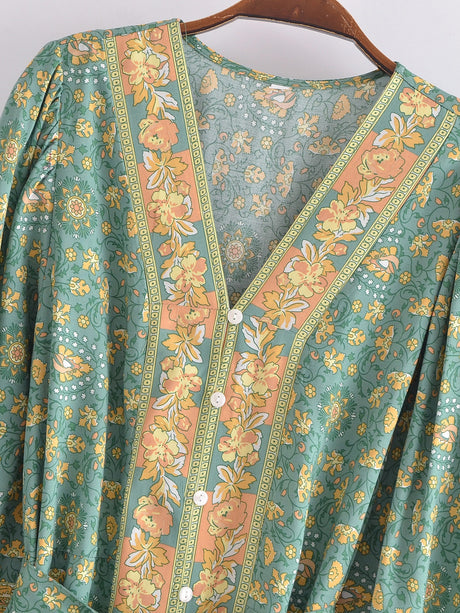 River Moss Boho Maxi Dress