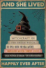 "Into the Forest I Go, To Lose My Mind and Find My Soul" and other Witch Themed Tin Signs