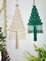 Macrame Boho Christmas Tree with Star Wall Hanging