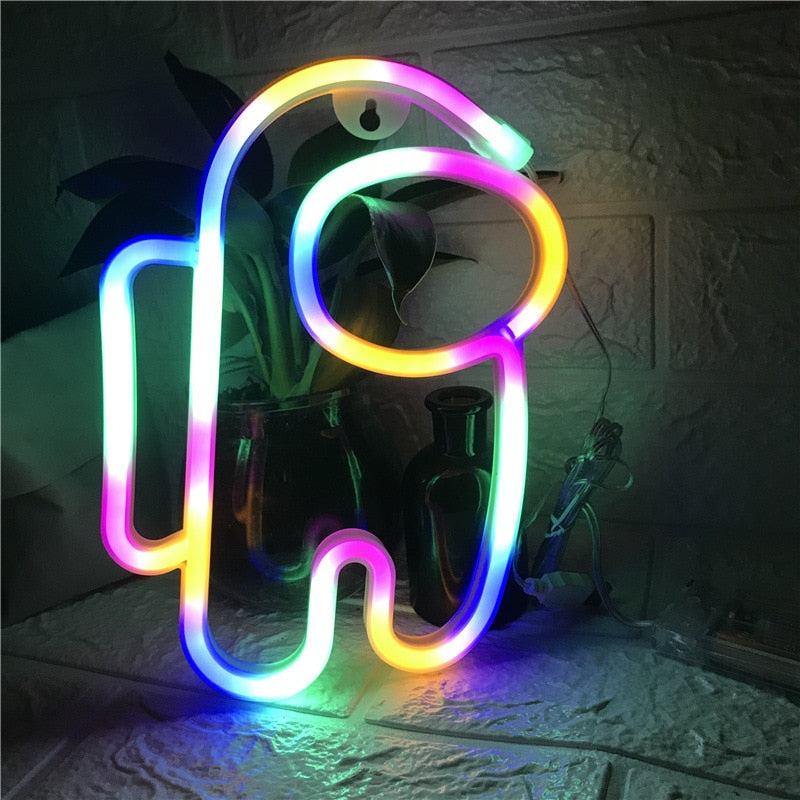 Planets & Astronauts Neon Lights LED Night Lights