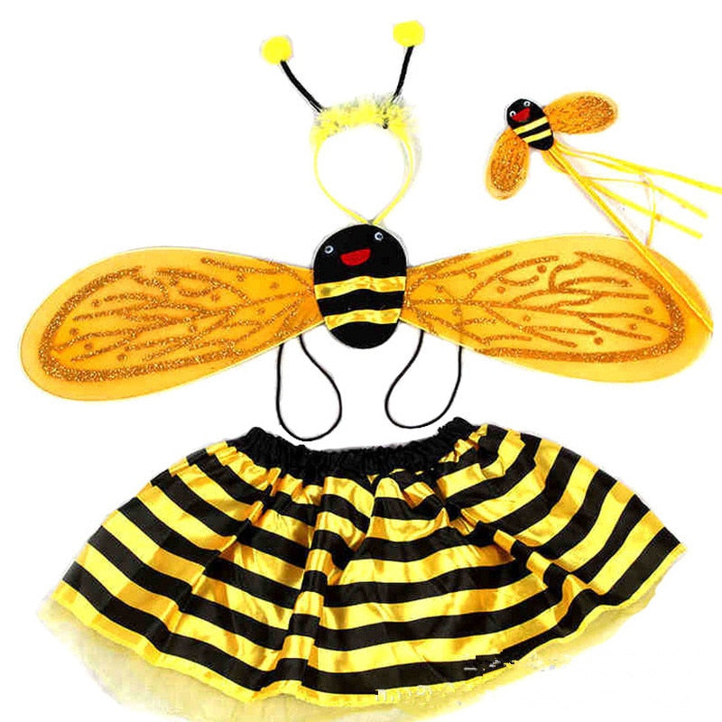 4 Piece Sets Bumble Bee & Ladybug Costumes for Kids
