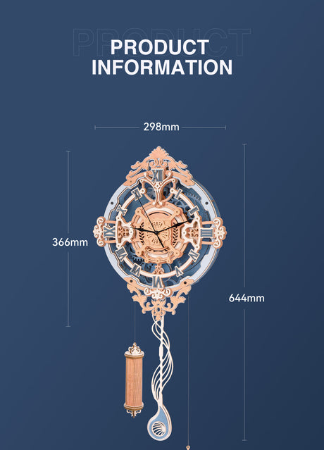Medieval Carolingian Wall Clock DIY 3D Wooden Model Kit