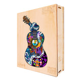 Silent Guitar Wooden Jigsaw Puzzle - Wooden Gift Box