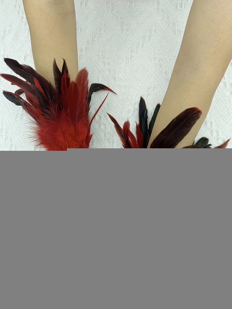 Natural Feather Wrist Cuffs