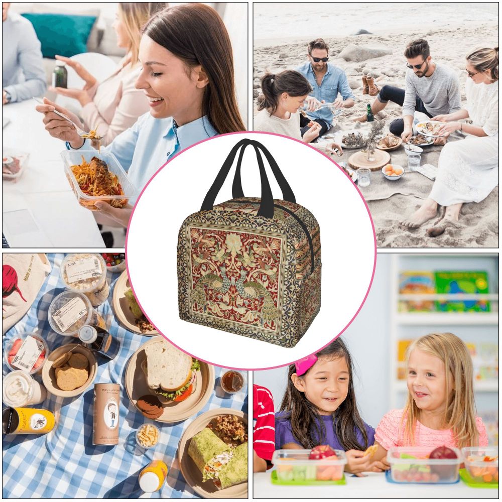 William Morris Print Thermal Insulated Lunch Bag