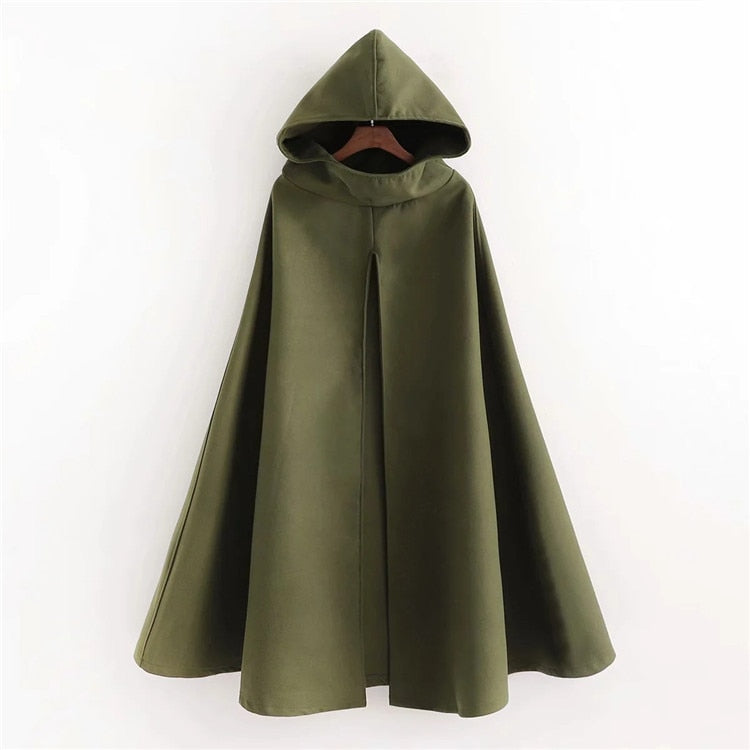 Medieval Fashion Sleeveless Hooded Cloak