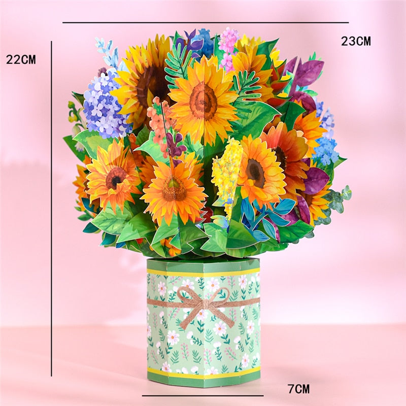 Pop-Up Flower Card 3D Greeting Card