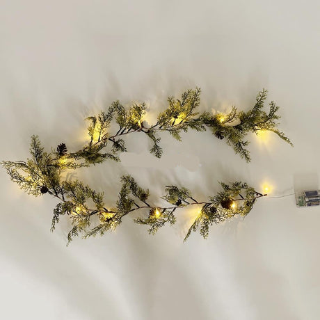 Christmas Pine Cone String Lights Garland LED Fairy Lights