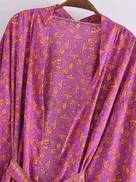 River Moss Boho Short Kimono