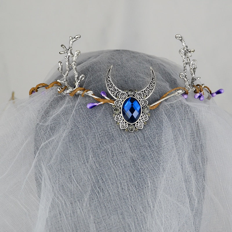 Crystal Forest Crown Elvish Hair Jewellery