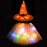 LED Witch Stars Tutu Skirt Glow Party Costumes Halloween