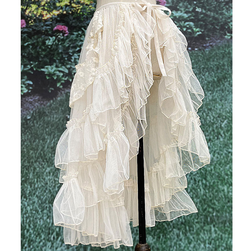 Double Layered Bustle Layering Skirt