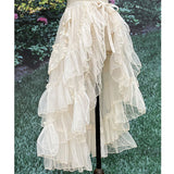 Double Layered Bustle Layering Skirt