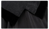 Red or Black Floor Length High Collar Cape