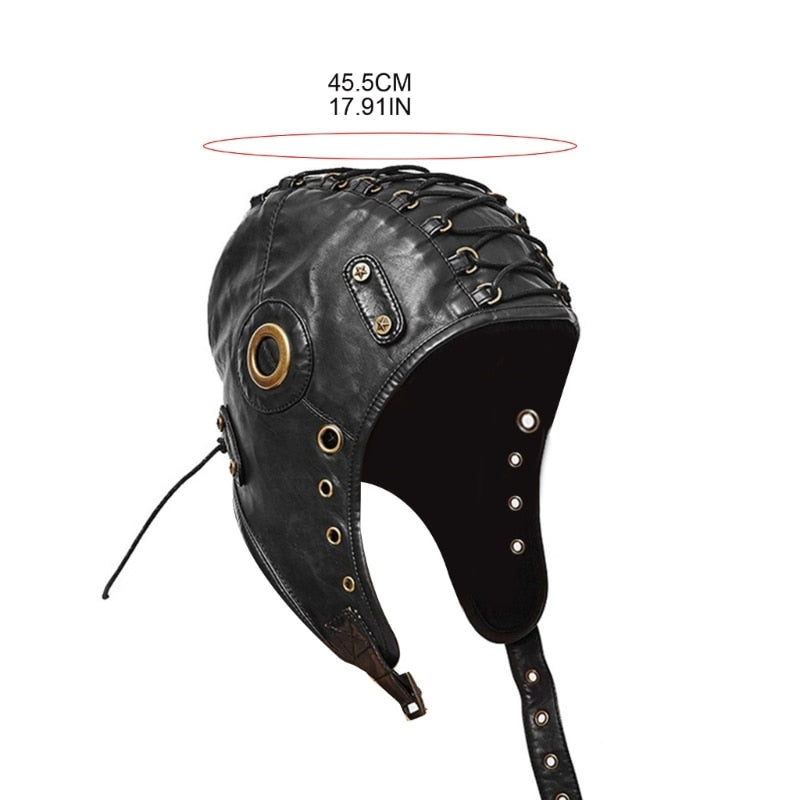 Punk Trapper Hat With Goggles Steampunk Earflap Bomber Hat