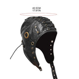 Punk Trapper Hat With Goggles Steampunk Earflap Bomber Hat