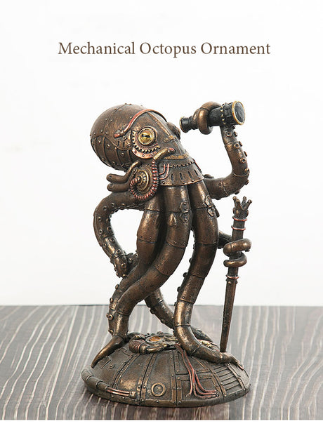 Steampunk Cthulhu Octopus Resin Statue Sculpture Home Decor