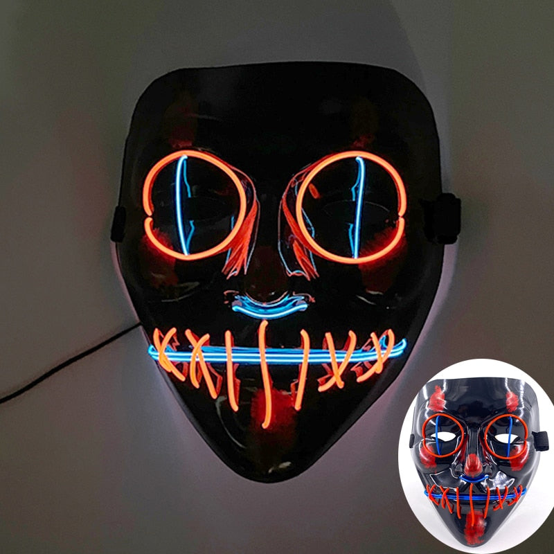 Glowing Cosplay LED Joker Masks