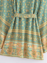 River Moss Boho Short Kimono