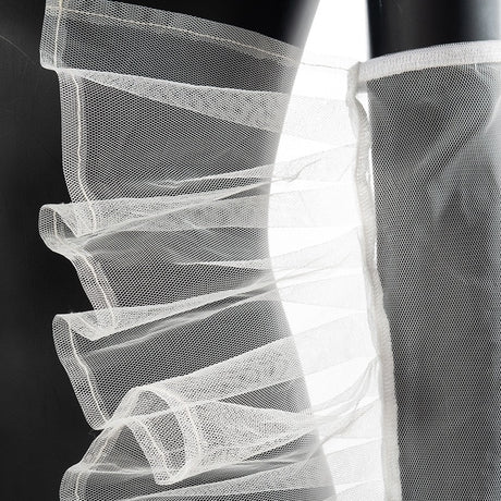 Sheer Ruffles Long Gloves