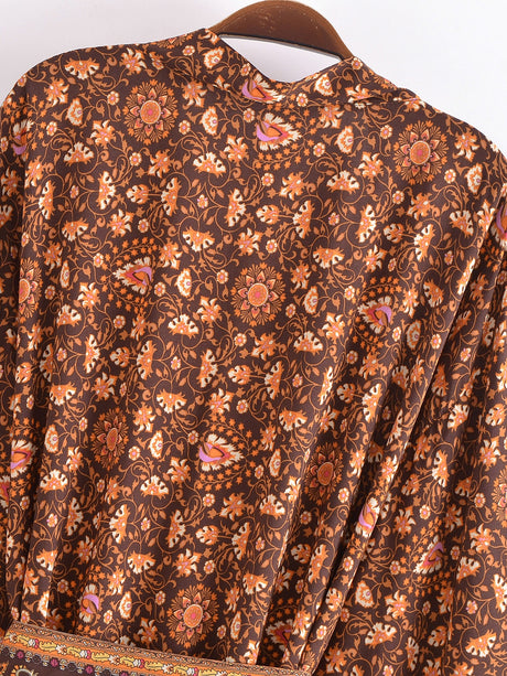 River Moss Boho Short Kimono