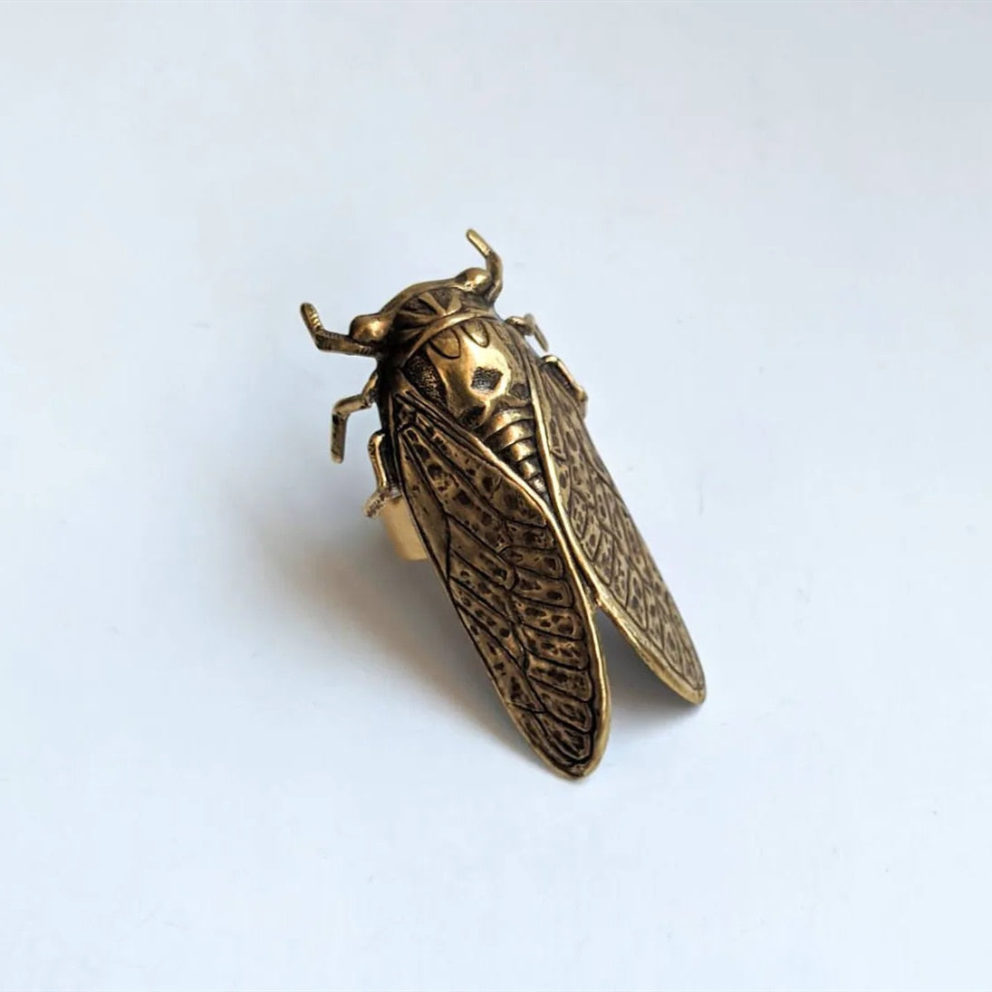 Brass Cicada Ring