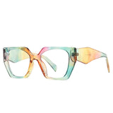 Rainbow Cats Eye Polygon Sunglasses