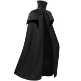 Red or Black Floor Length High Collar Cape